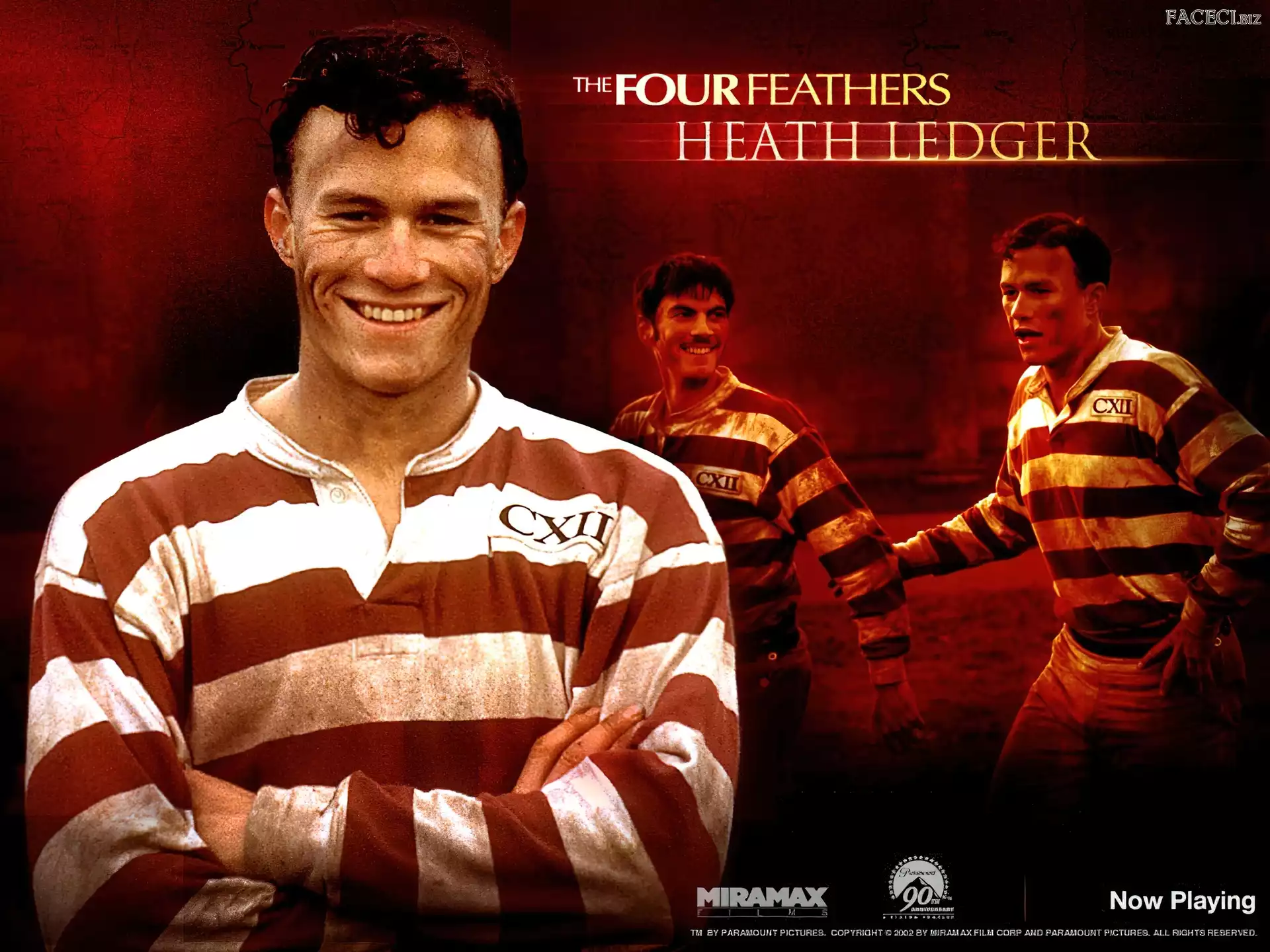 uśmiech, paski, Heath Ledger, The Four Feathers, mężczyźni